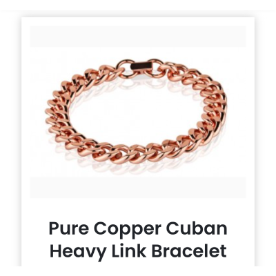 Pure Copper Heavy Cuban Link bracelet