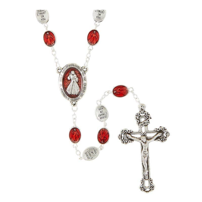 Enamel Divine Mercy Rosary